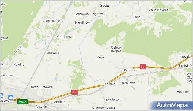 mapa Kępa gmina Dorohusk, Kępa gmina Dorohusk na mapie Targeo