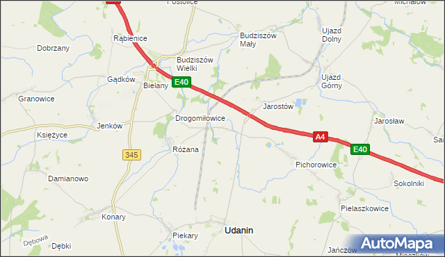 mapa Łagiewniki Średzkie, Łagiewniki Średzkie na mapie Targeo