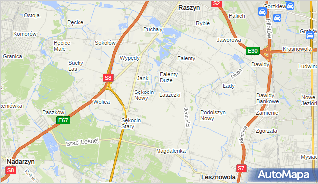 mapa Laszczki, Laszczki na mapie Targeo