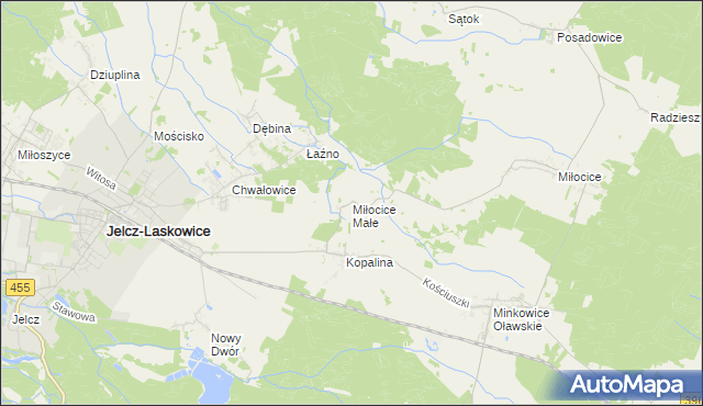 mapa Miłocice Małe, Miłocice Małe na mapie Targeo