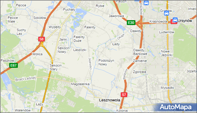 mapa Podolszyn, Podolszyn na mapie Targeo