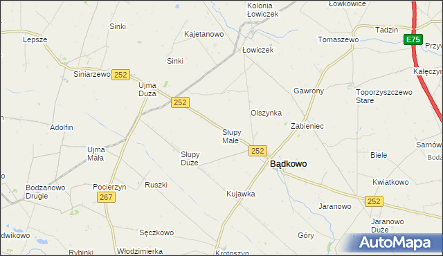 mapa Słupy Małe, Słupy Małe na mapie Targeo