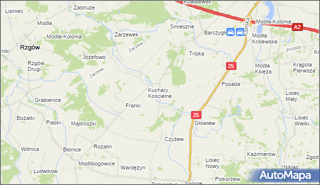 mapa Święcia, Święcia na mapie Targeo