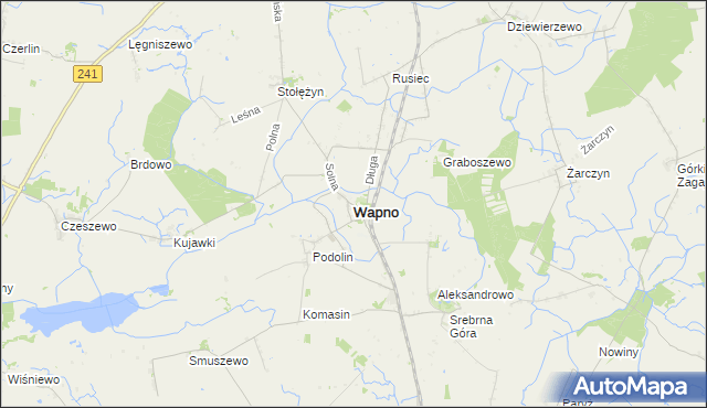 mapa Wapno, Wapno na mapie Targeo