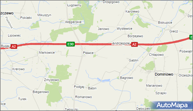 mapa Zdziechowice gmina Środa Wielkopolska, Zdziechowice gmina Środa Wielkopolska na mapie Targeo