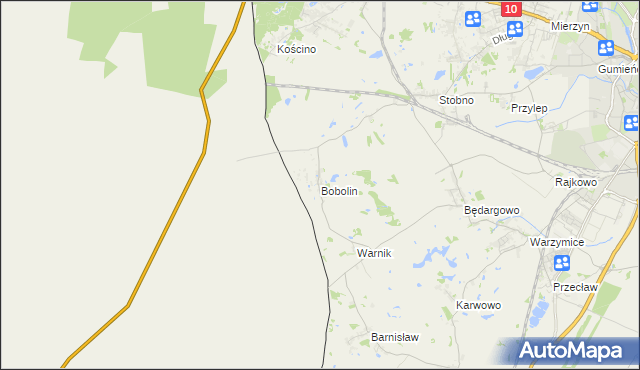 mapa Bobolin gmina Kołbaskowo, Bobolin gmina Kołbaskowo na mapie Targeo
