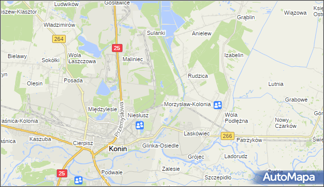 mapa Długa Łąka, Długa Łąka na mapie Targeo