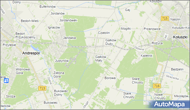 mapa Gałków Mały, Gałków Mały na mapie Targeo