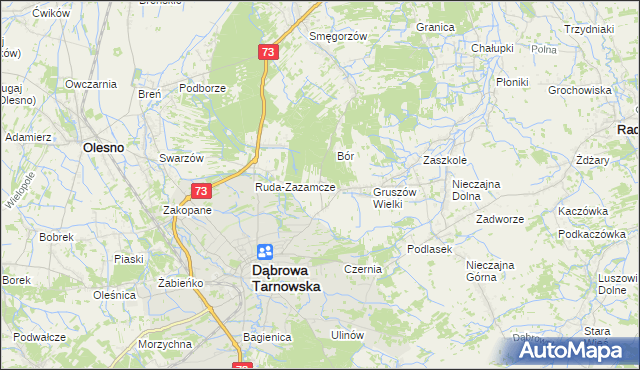 mapa Gruszów Mały, Gruszów Mały na mapie Targeo