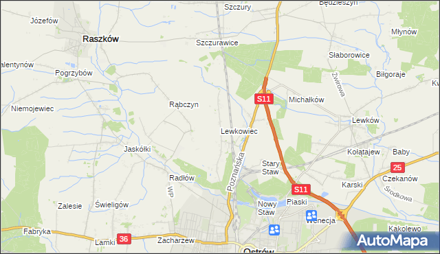 mapa Lewkowiec, Lewkowiec na mapie Targeo