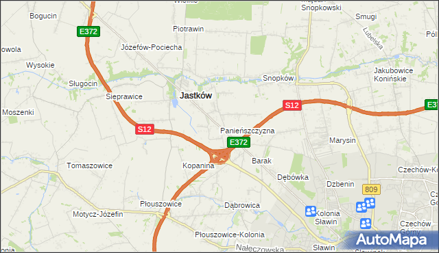 mapa Panieńszczyzna, Panieńszczyzna na mapie Targeo