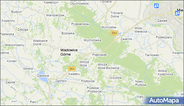 mapa Piątkowiec, Piątkowiec na mapie Targeo