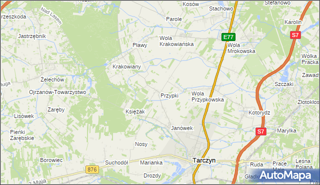 mapa Przypki, Przypki na mapie Targeo