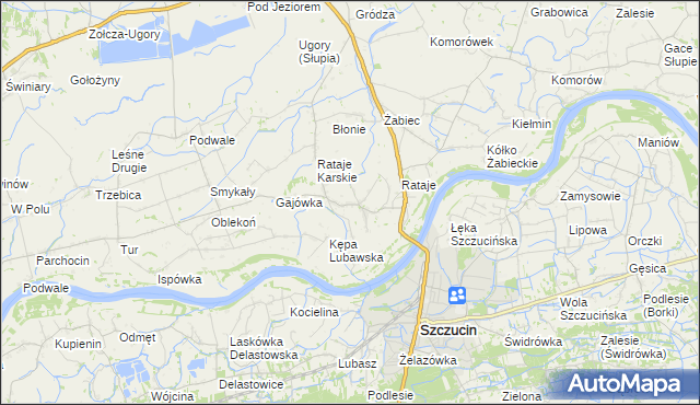 mapa Rataje Słupskie, Rataje Słupskie na mapie Targeo