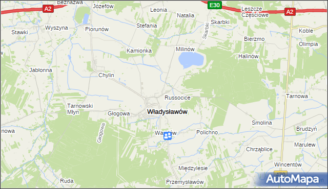 mapa Russocice, Russocice na mapie Targeo