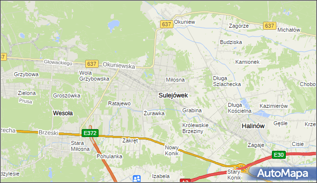 mapa Sulejówek, Sulejówek na mapie Targeo