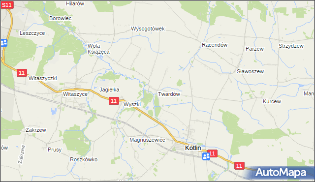 mapa Twardów, Twardów na mapie Targeo