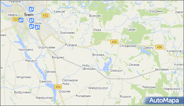 mapa Binkowo, Binkowo na mapie Targeo