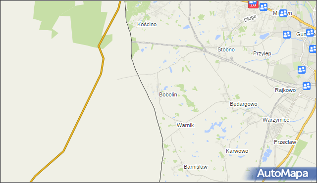 mapa Bobolin gmina Kołbaskowo, Bobolin gmina Kołbaskowo na mapie Targeo