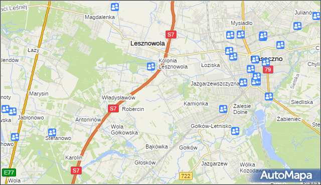 mapa Bobrowiec gmina Piaseczno, Bobrowiec gmina Piaseczno na mapie Targeo