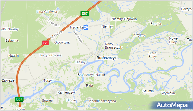 mapa Brańszczyk, Brańszczyk na mapie Targeo