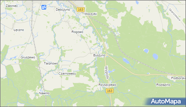 mapa Byszyno, Byszyno na mapie Targeo