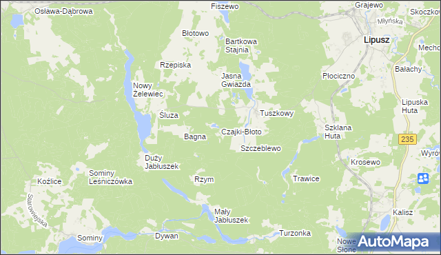 mapa Czajki-Błoto, Czajki-Błoto na mapie Targeo