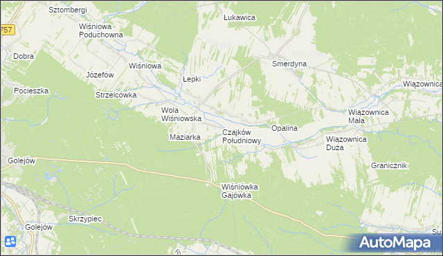 mapa Czajków Południowy, Czajków Południowy na mapie Targeo