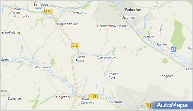 mapa Czerwonków, Czerwonków na mapie Targeo