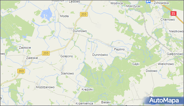mapa Duninówko, Duninówko na mapie Targeo