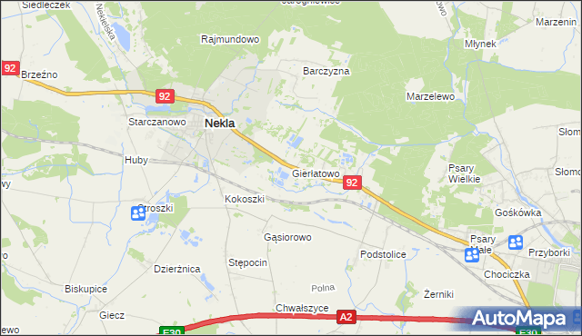 mapa Gierłatowo, Gierłatowo na mapie Targeo