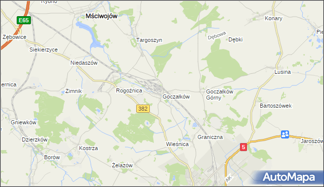 mapa Goczałków, Goczałków na mapie Targeo