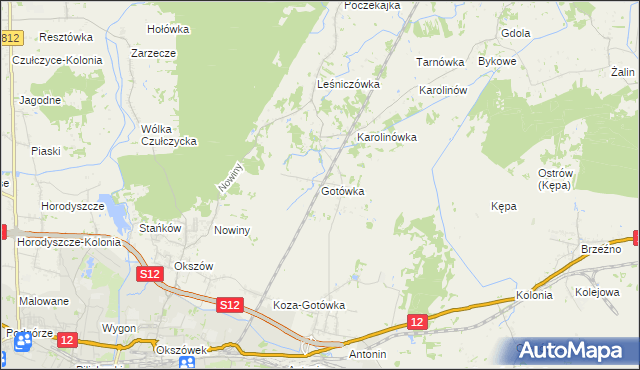 mapa Gotówka, Gotówka na mapie Targeo