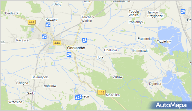 mapa Huta gmina Odolanów, Huta gmina Odolanów na mapie Targeo