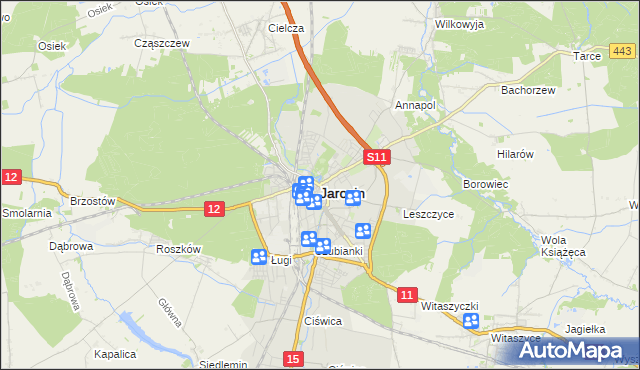 mapa Jarocin, Jarocin na mapie Targeo