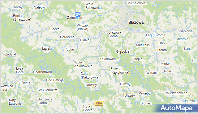 mapa Kąkolówka, Kąkolówka na mapie Targeo