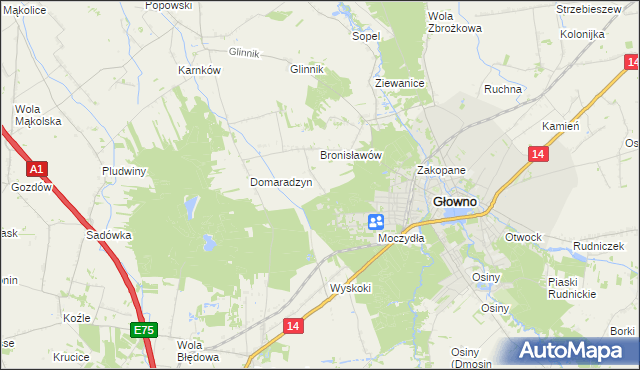 mapa Karasica, Karasica na mapie Targeo