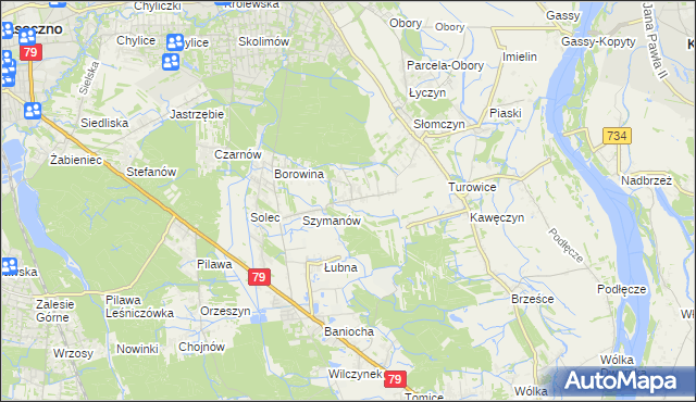 mapa Kawęczynek gmina Konstancin-Jeziorna, Kawęczynek gmina Konstancin-Jeziorna na mapie Targeo