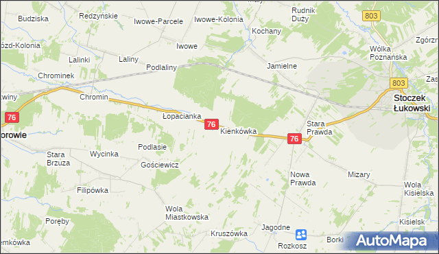 mapa Kienkówka, Kienkówka na mapie Targeo