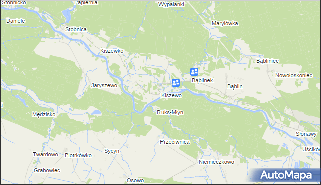 mapa Kiszewo, Kiszewo na mapie Targeo