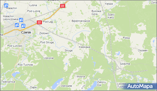 mapa Klaskawa, Klaskawa na mapie Targeo