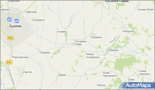 mapa Kliczewo Duże, Kliczewo Duże na mapie Targeo