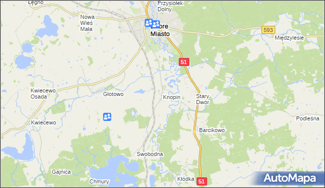 mapa Knopin, Knopin na mapie Targeo