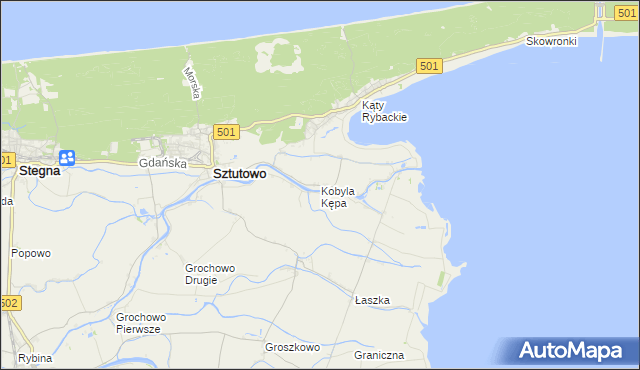 mapa Kobyla Kępa, Kobyla Kępa na mapie Targeo
