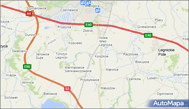 mapa Koiszków, Koiszków na mapie Targeo