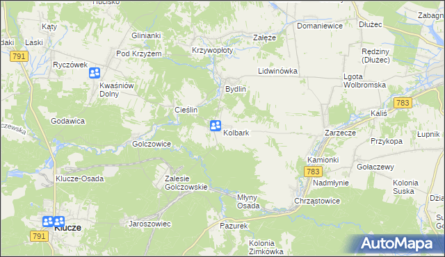 mapa Kolbark, Kolbark na mapie Targeo