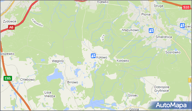 mapa Kołowo, Kołowo na mapie Targeo