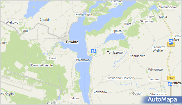 mapa Kosewo gmina Ostrowite, Kosewo gmina Ostrowite na mapie Targeo