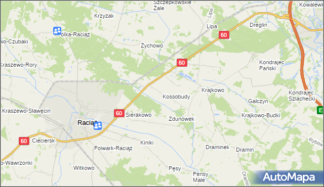 mapa Kossobudy, Kossobudy na mapie Targeo