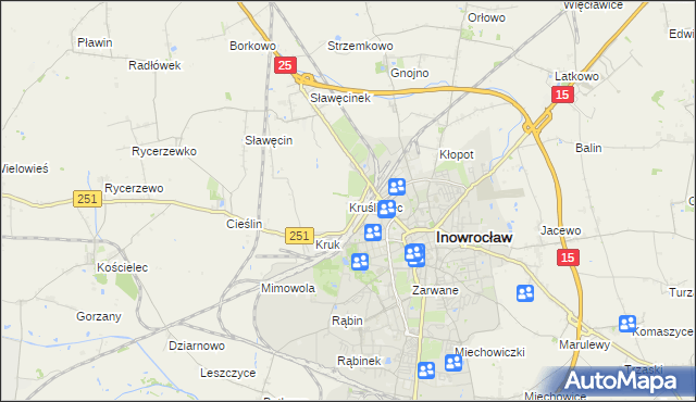 mapa Kruśliwiec, Kruśliwiec na mapie Targeo